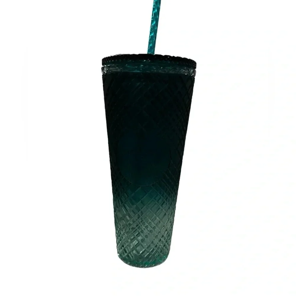 Starbucks 2023 Spring Teal Jeweled Green Blue Ombre Cold Cup Tumbler 24oz